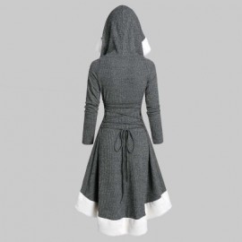 Hooded Long Sleeve Dress