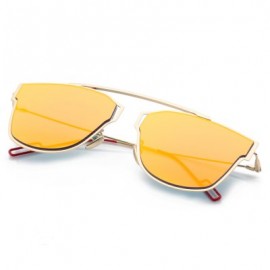 Metal Frame Coating Mirror Flat Panel Lens Design Sunglasses