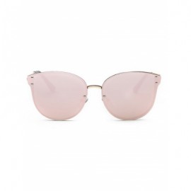 Pink Frameless Mirrored Sunglasses