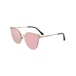 Golden-Rim Cat Eye Sunglasses For Women