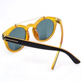 Alloy Insert Color Block Sunglasses For Women